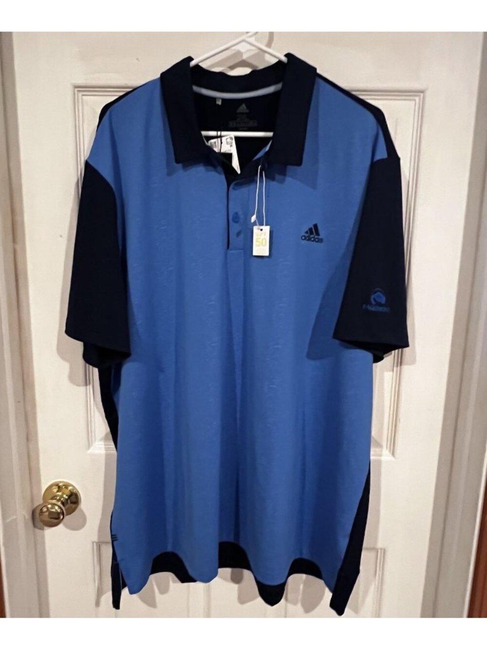 Adidas Golf Ultimate 365 Polo Shirt Navy True Blue Mens 2XL Eaglemont Logo New